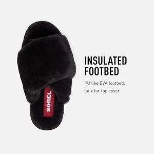 SOLD NWOT Sorel Go- Mail Run Slipper Black (Women's) Size 9